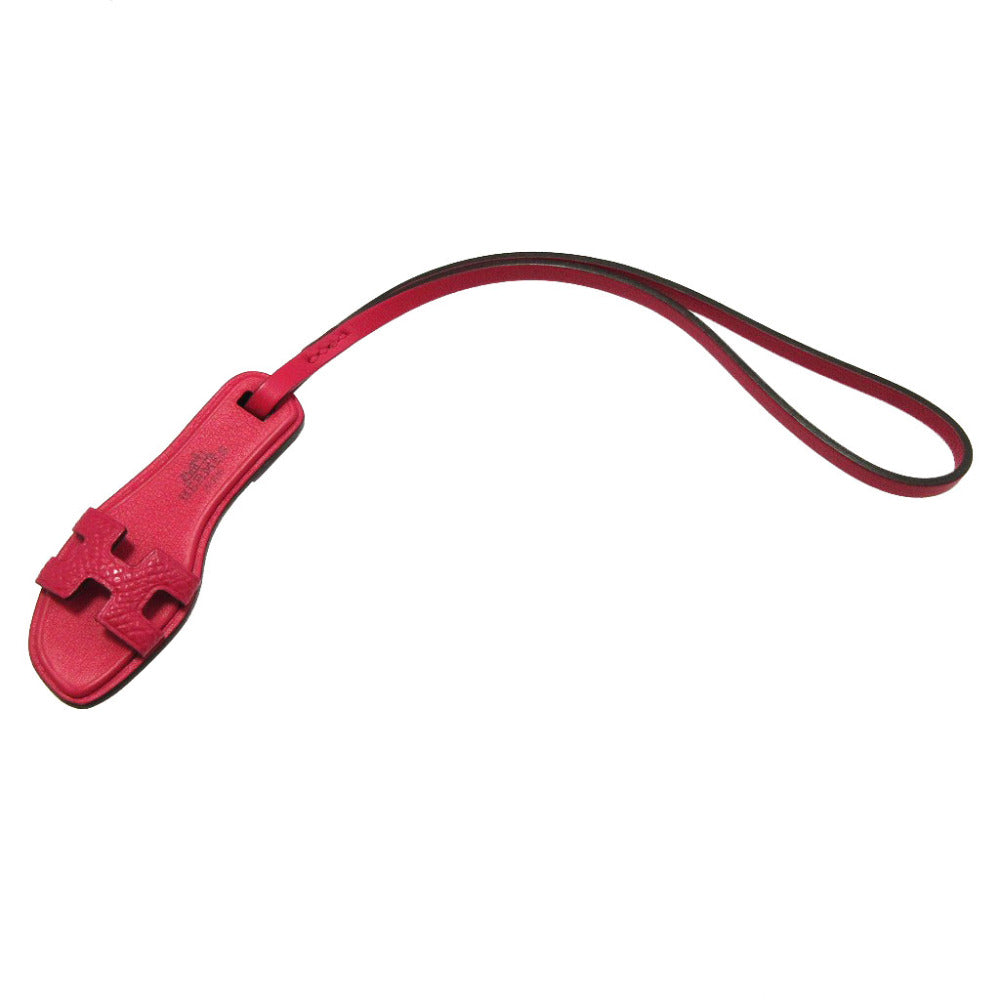 新品同様 エルメス オランナノ サンダル エプソン バトラー ローズメキシコ バッグチャーム キーホルダー 0052【中古】HERMES