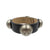美品 シャネル CUIR VERITABLE Mサイズ レザー メタル ブラック シルバー ブレスレット　0055【中古】CHANEL