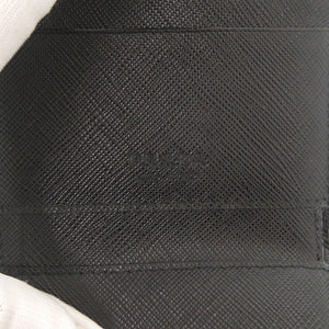 未使用品 プラダ トライアングルロゴ サフィアーノ 2MC066 ブラック 二つ折り財布 黒 0062【中古】PRADA メンズ