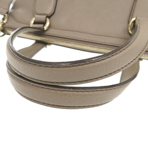 美品 グッチ ソーホー インターロッキング 308362 レザー グレージュ 2way ハンドバッグ ベージュ 0077【中古】GUCCI