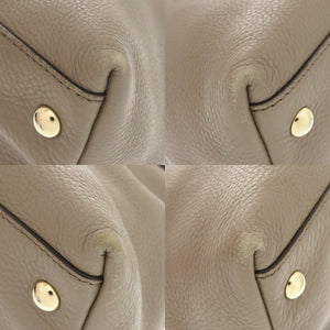 美品 グッチ ソーホー インターロッキング 308362 レザー グレージュ 2way ハンドバッグ ベージュ 0077【中古】GUCCI