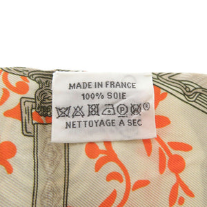 美品 エルメス ツイリー ETRIERS REMIX 鎧 リミックス シルク オレンジ スカーフ 0114【中古】HERMES