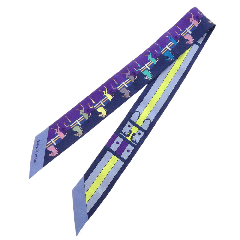 美品 エルメス ツイリー Rocabar ロカバール シルク マルチカラー スカーフ 0117【中古】HERMES