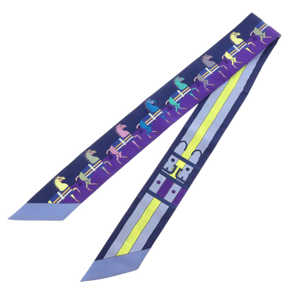 美品 エルメス ツイリー Rocabar ロカバール シルク マルチカラー スカーフ 0117【中古】HERMES