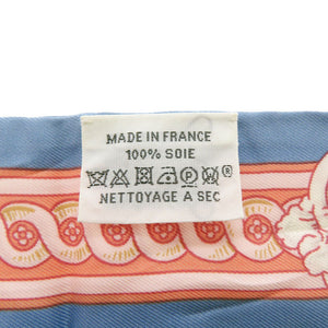 エルメス ツイリー BRIDE DE COUR 法廷の勒 シルク ブルー スカーフ 青 0139【中古】HERMES