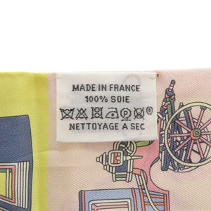 エルメス ツイリー Voitures Exquises 精巧な馬車 シルク マルチカラー スカーフ 0142【中古】HERMES