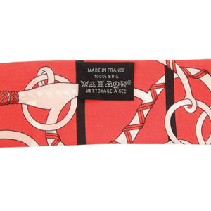 美品 エルメス ツイリー PANOPLIE EQUESTRE シルク レッド スカーフ 0152【中古】HERMES