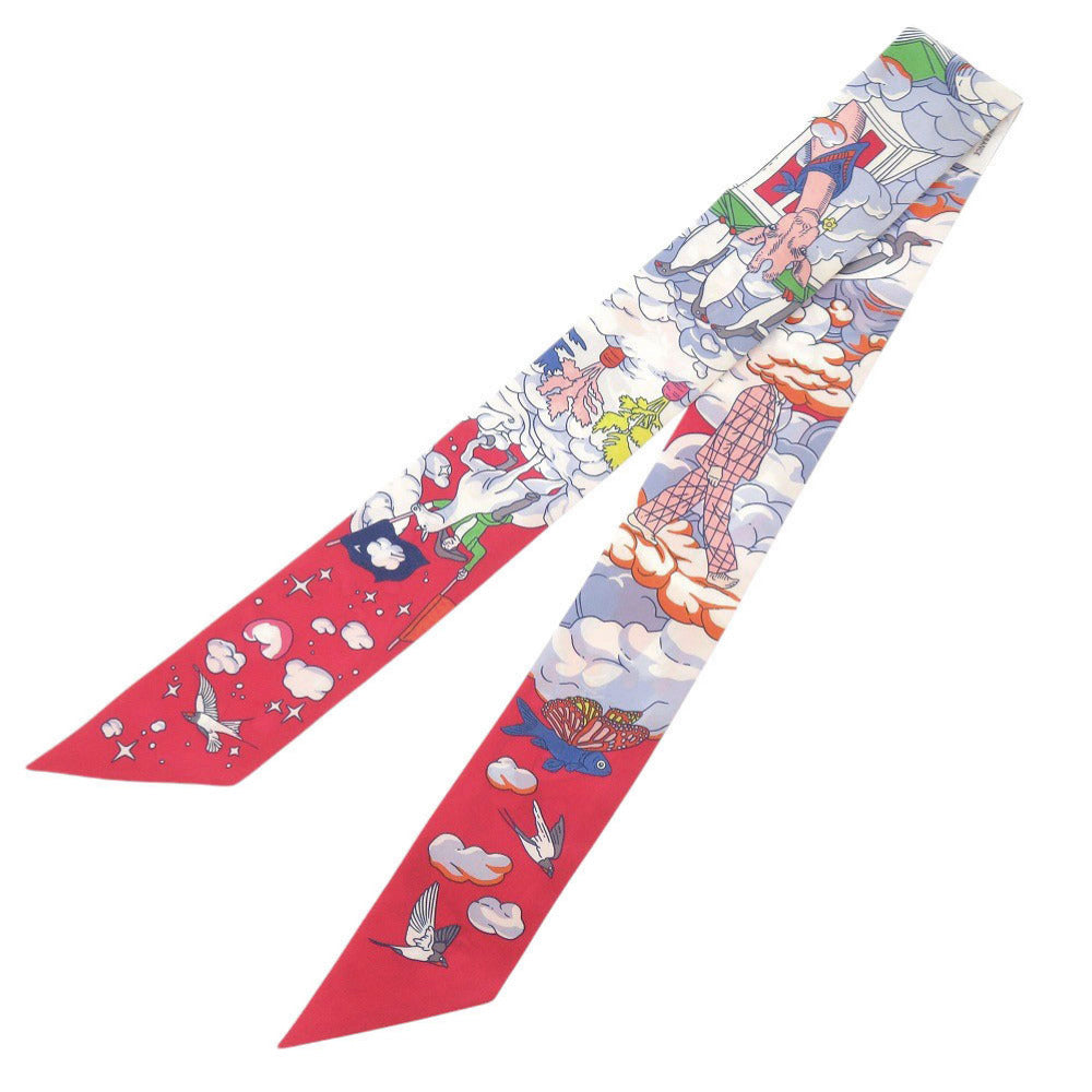 美品 エルメス ツイリー Sur Mon Nuage 私の雲 シルク マルチカラー スカーフ 0157【中古】HERMES