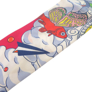 美品 エルメス ツイリー Sur Mon Nuage 私の雲 シルク マルチカラー スカーフ 0157【中古】HERMES