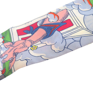 美品 エルメス ツイリー Sur Mon Nuage 私の雲 シルク マルチカラー スカーフ 0157【中古】HERMES
