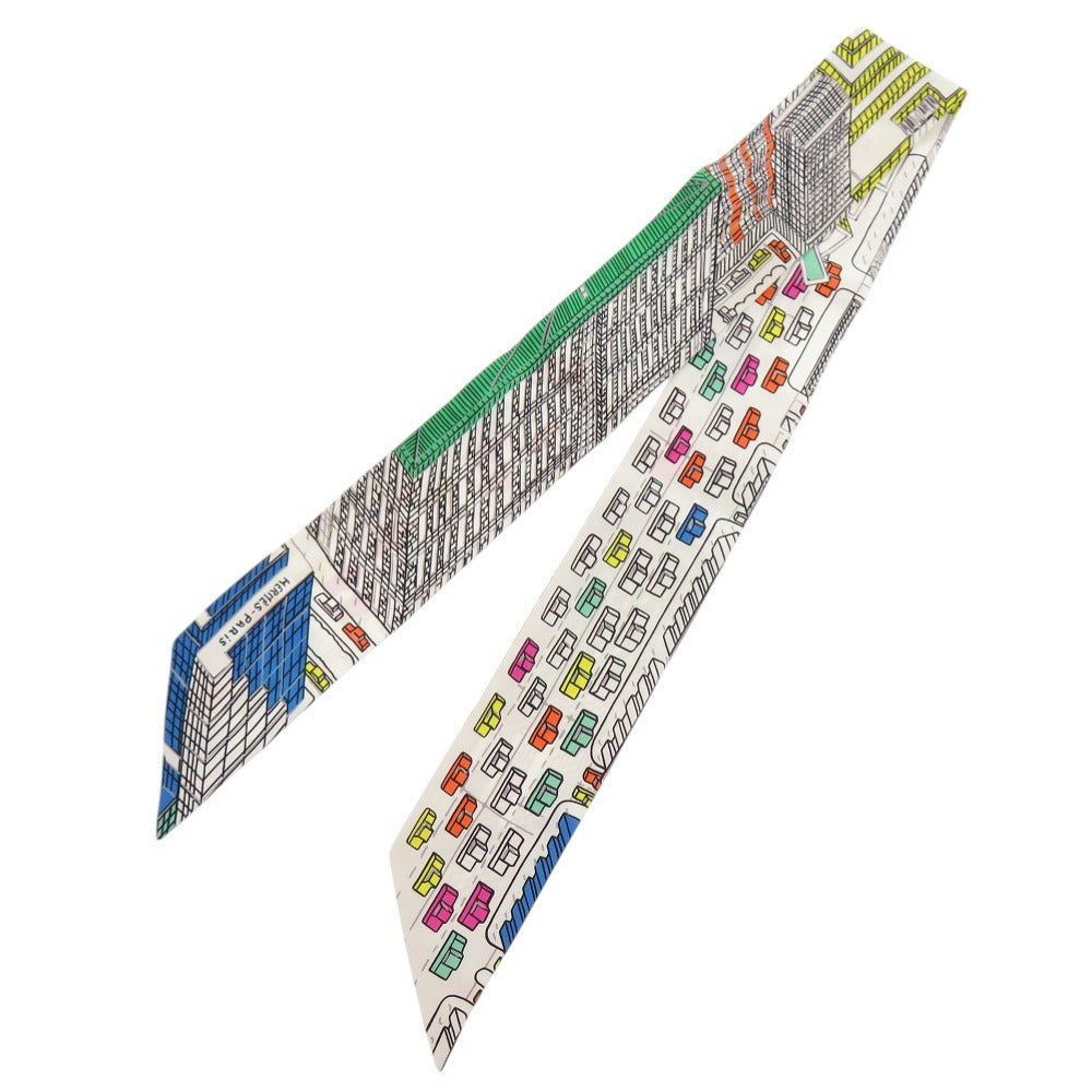 美品 エルメス ツイリー Pantin City パンタン シティ シルク マルチカラー スカーフ 0160【中古】HERMES