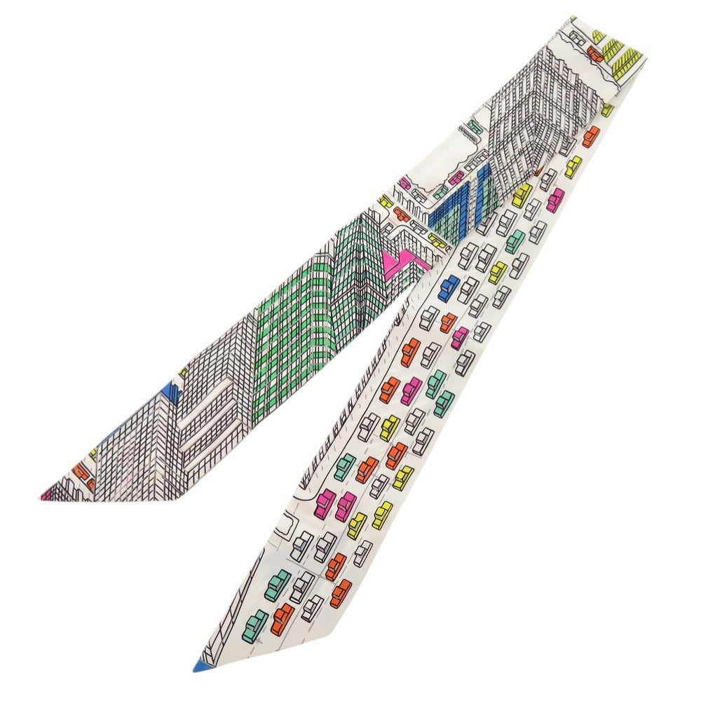 美品 エルメス ツイリー Pantin City パンタン シティ シルク マルチカラー スカーフ 0160【中古】HERMES