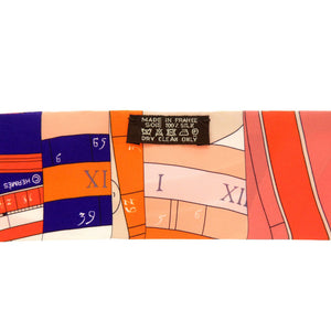 美品 エルメス ツイリー ASTROLOGIE NOUVELLE 新たなる占星術 シルク オレンジ スカーフ 0161【中古】HERMES