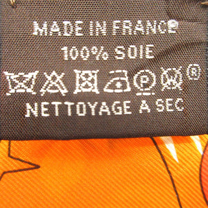 新品同様 エルメス ツイリー ペガサスの源泉 スカーフ シルク オレンジ/モーヴ/ホワイト 0167【中古】HERMES