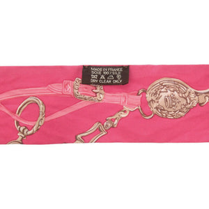 美品 エルメス ツイリー BRIDES de GALA シルク ピンク スカーフ 0172【中古】HERMES