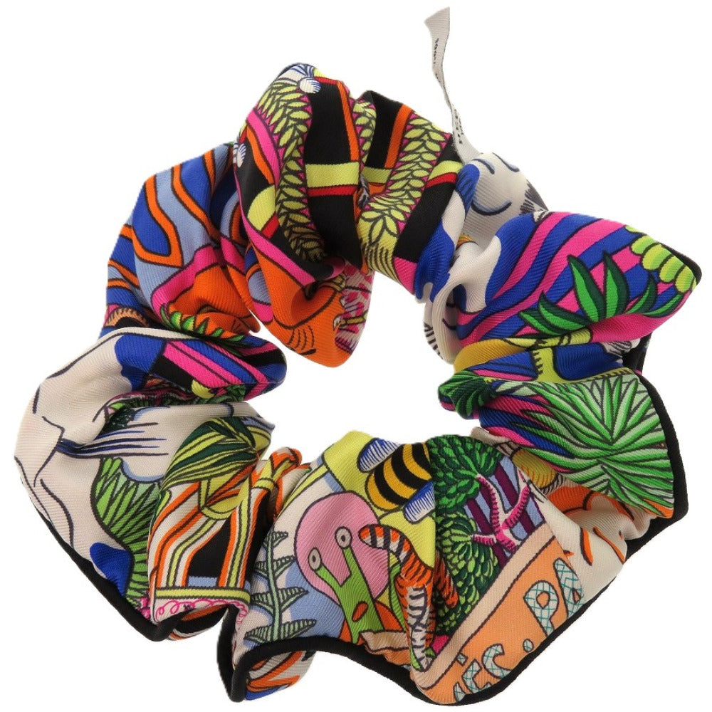 美品 エルメス chouchou クラウディア アニマポリス その他ファッション雑貨 シルク マルチカラー 0179 シュシュ【中古】HERMES