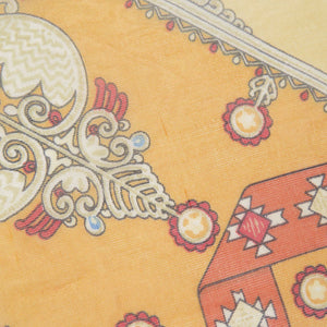 美品 エルメス カレ45 プチカレ Brins d'or 金の若枝 シルク マルチカラー スカーフ 0188【中古】HERMES