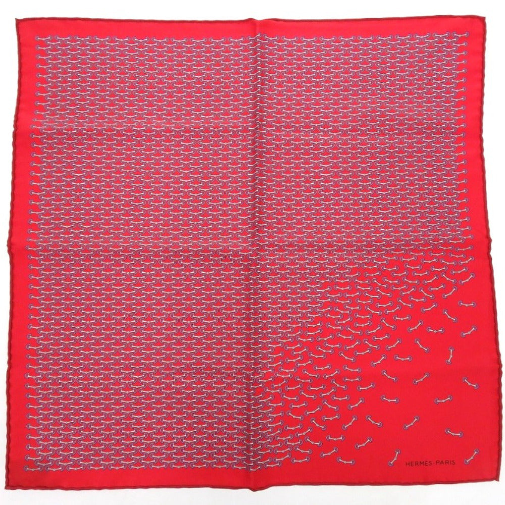 美品 エルメス カレ45 プチカレ ボール柄 玉 ガヴロッシュ シルク レッド 赤 スカーフ 0193【中古】HERMES