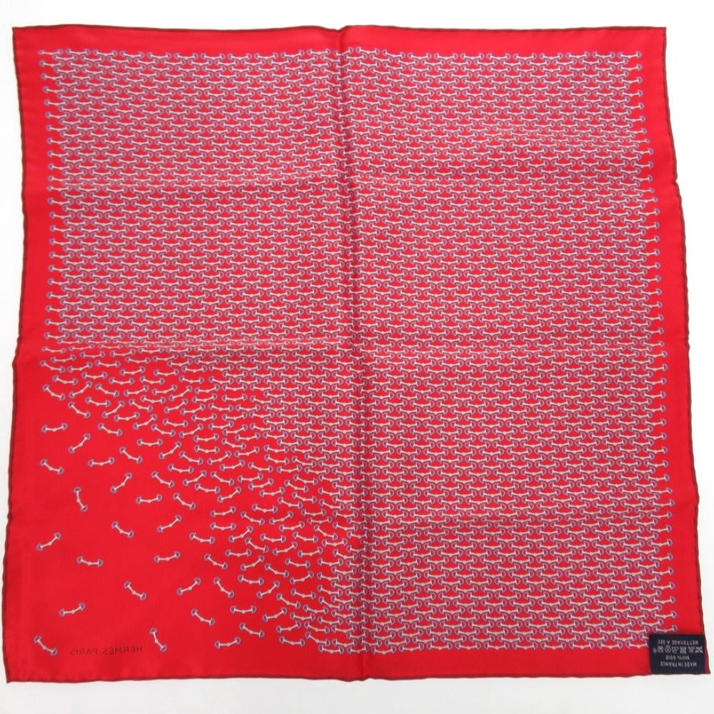 美品 エルメス カレ45 プチカレ ボール柄 玉 ガヴロッシュ シルク レッド 赤 スカーフ 0193【中古】HERMES