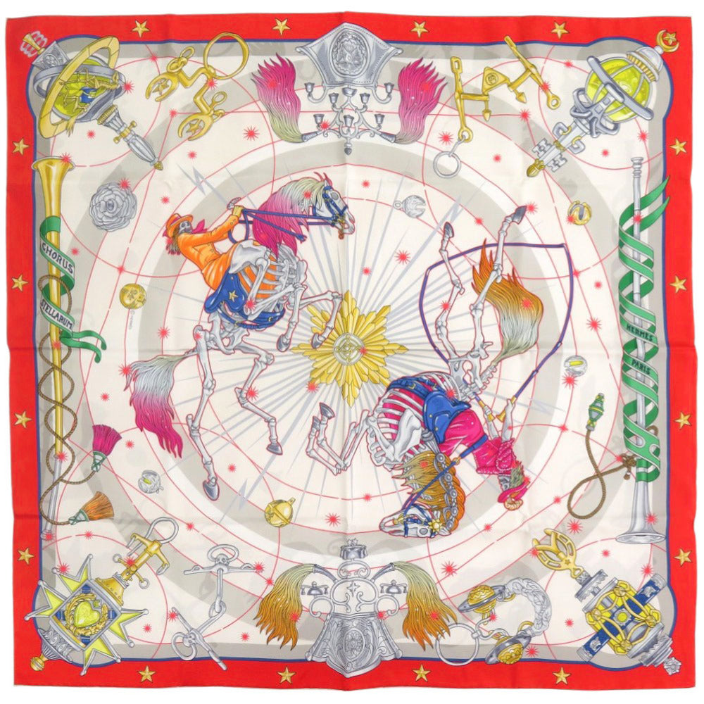 美品 エルメス カレ70 CHORUS STELLARUM コーラス ステラルム シルク マルチカラー スカーフ 0195【中古】HERMES