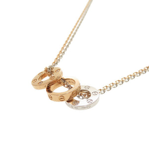 美品 カルティエ ラブ K18PG K18WG ダイヤモンド 750PG 750WG ピンクゴールド ホワイトゴールド ネックレス ジュエリー 0208【中古】CARTIER