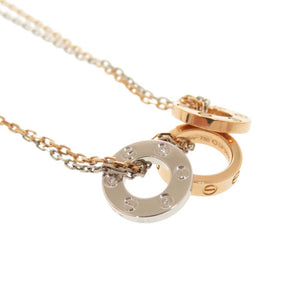 美品 カルティエ ラブ K18PG K18WG ダイヤモンド 750PG 750WG ピンクゴールド ホワイトゴールド ネックレス ジュエリー 0208【中古】CARTIER