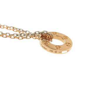 美品 カルティエ ラブ K18PG K18WG ダイヤモンド 750PG 750WG ピンクゴールド ホワイトゴールド ネックレス ジュエリー 0208【中古】CARTIER