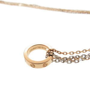 美品 カルティエ ラブ K18PG K18WG ダイヤモンド 750PG 750WG ピンクゴールド ホワイトゴールド ネックレス ジュエリー 0208【中古】CARTIER