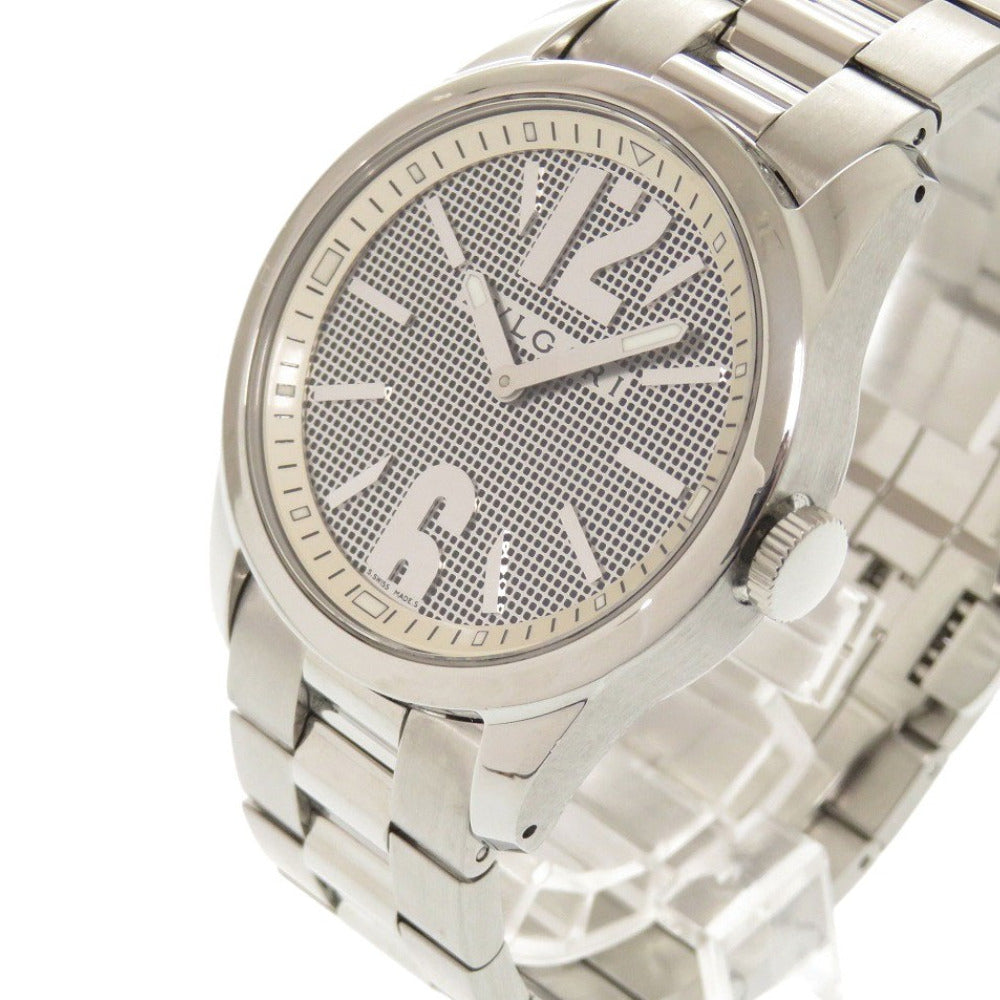 ブルガリ ソロテンポ ST37S SS ブラック クオーツ 腕時計 黒文字盤 0215【中古】BVLGARI