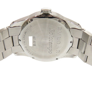 ブルガリ ソロテンポ ST37S SS ブラック クオーツ 腕時計 黒文字盤 0215【中古】BVLGARI