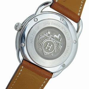 エルメス アルソー 109本限定 AR7.710GP 自動巻き 腕時計 SS/レザー シルバー 0216【中古】HERMES メンズ