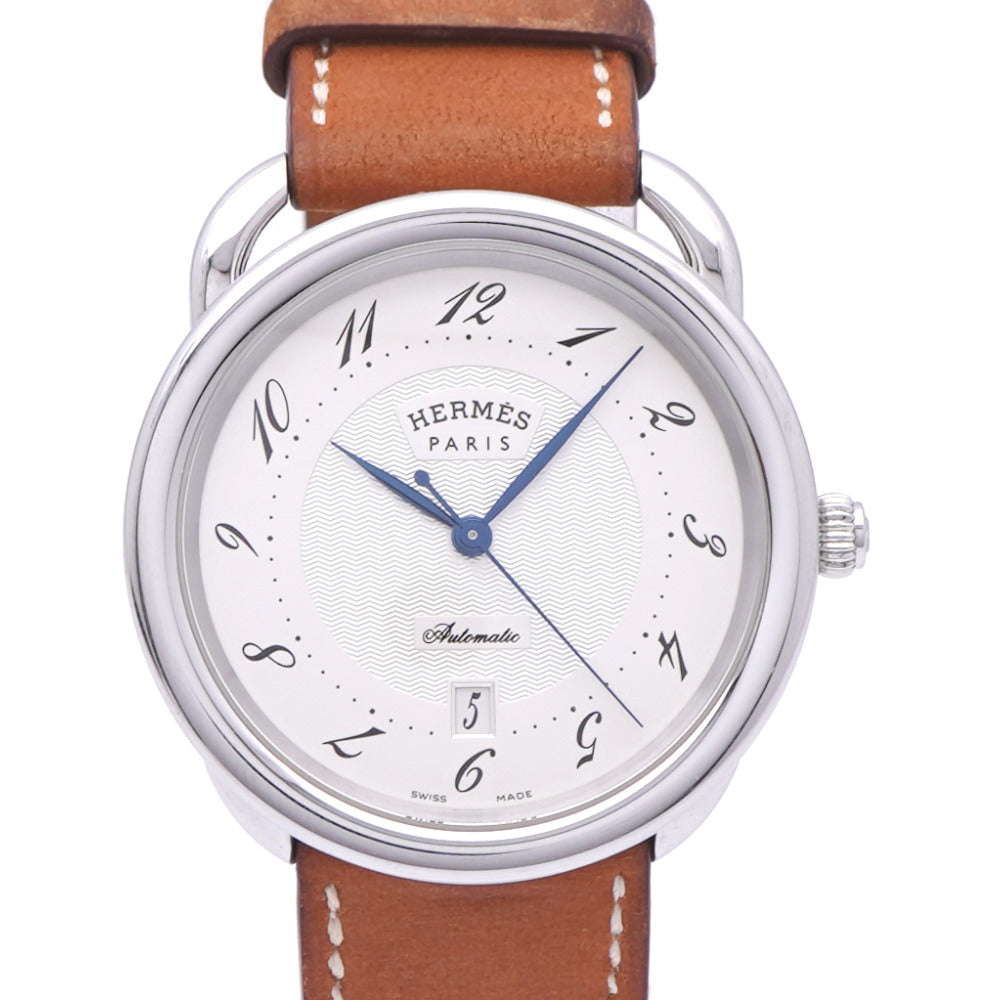 エルメス アルソー 109本限定 AR7.710GP 自動巻き 腕時計 SS/レザー シルバー 0216【中古】HERMES メンズ