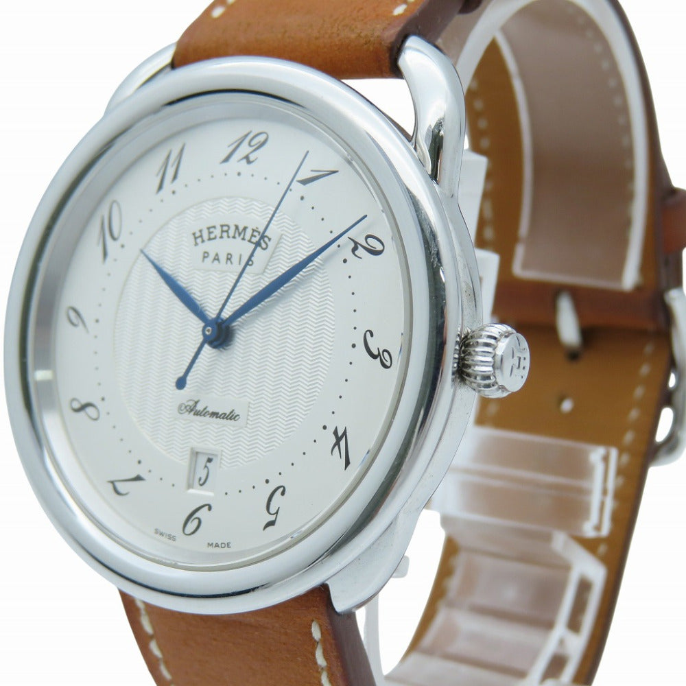 エルメス アルソー 109本限定 AR7.710GP 自動巻き 腕時計 SS/レザー シルバー 0216【中古】HERMES メンズ