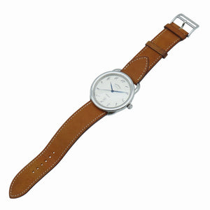 エルメス アルソー 109本限定 AR7.710GP 自動巻き 腕時計 SS/レザー シルバー 0216【中古】HERMES メンズ