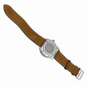 エルメス アルソー 109本限定 AR7.710GP 自動巻き 腕時計 SS/レザー シルバー 0216【中古】HERMES メンズ