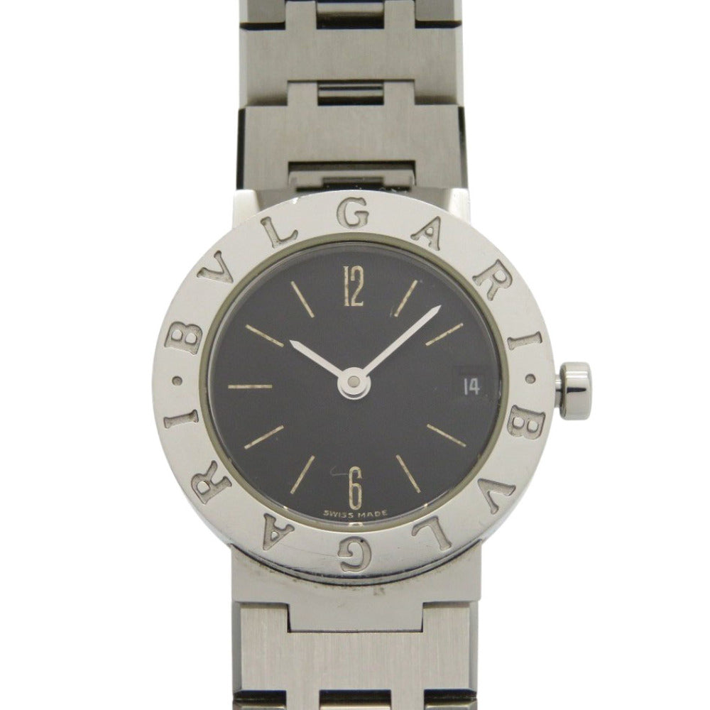 ブルガリ ブルガリブルガリ BB23SS SS ブラック クオーツ 腕時計 黒文字盤 0218【中古】BVLGARI