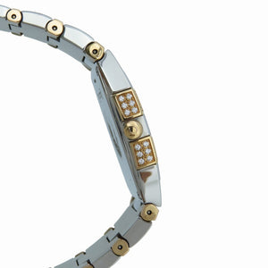 美品 オメガ コンステレーション クアドレラ 1286.75 クオーツ 腕時計 SS/ダイヤモンド/ピンクゴールド ホワイトシェル 0219【中古】OMEGA レディース