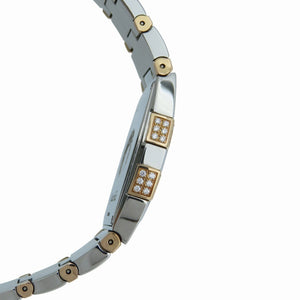 美品 オメガ コンステレーション クアドレラ 1286.75 クオーツ 腕時計 SS/ダイヤモンド/ピンクゴールド ホワイトシェル 0219【中古】OMEGA レディース