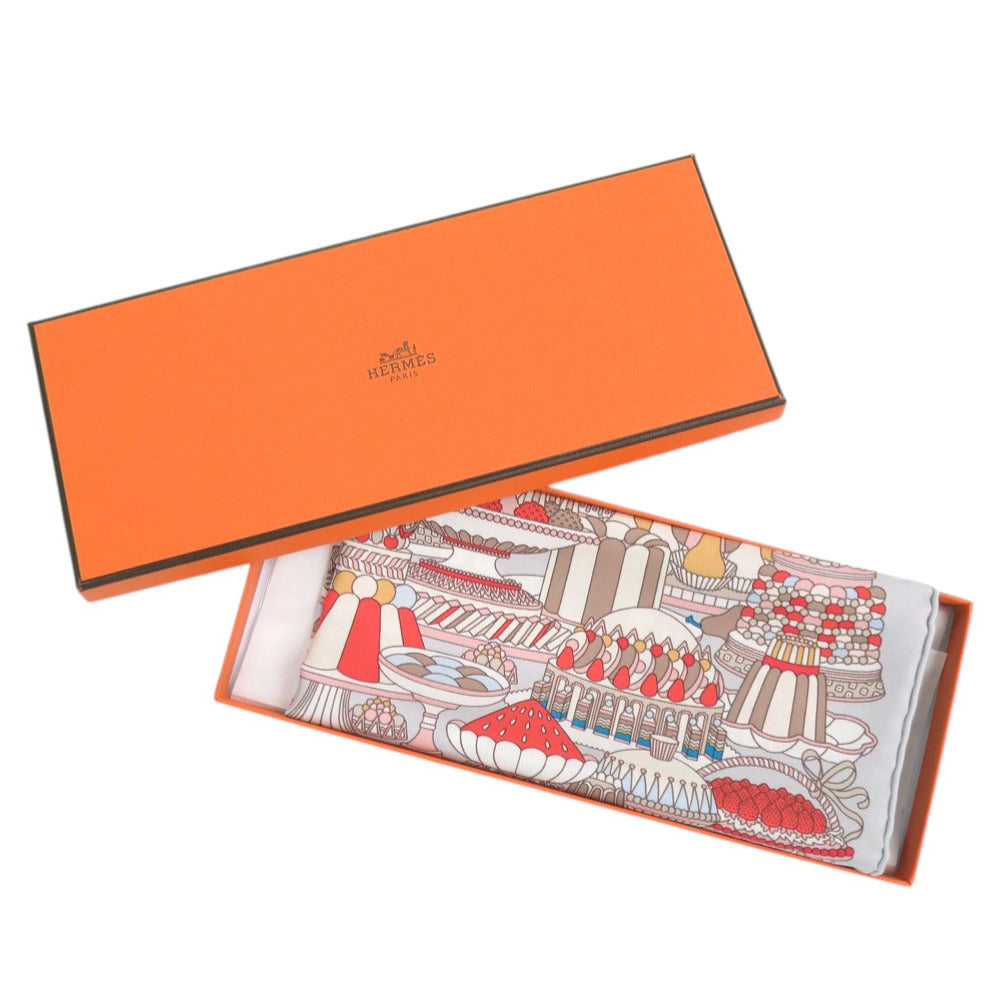 未使用品 エルメス カレ45 ガヴロッシュ パティスリー フランセーズ シルク マルチカラー スカーフ 0221【中古】HERMES