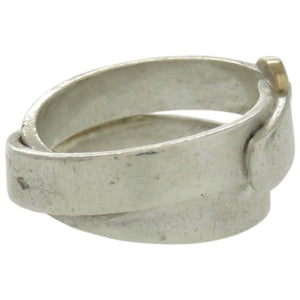 エルメス ダブルトゥルー #48 8号 シルバー925 K18ゴールド シルバー リング 指輪 0222【中古】HERMES