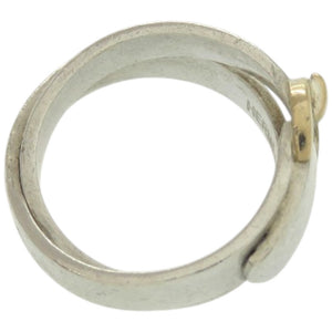 エルメス ダブルトゥルー #48 8号 シルバー925 K18ゴールド シルバー リング 指輪 0222【中古】HERMES