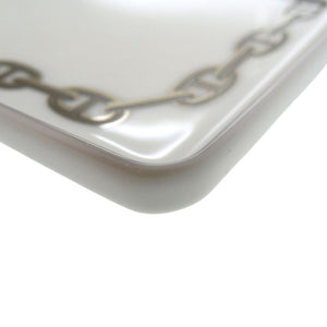 新品同様 エルメス シェーヌダンクル プレート 皿 長方形 Chaine d'Ancre 陶器 グレー 0224【中古】HERMES