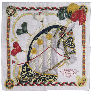 新品同様 エルメス カレ45 ガヴロッシュ アルネ ドゥ クール カシミヤ シルク マルチカラー 0229【中古】HERMES