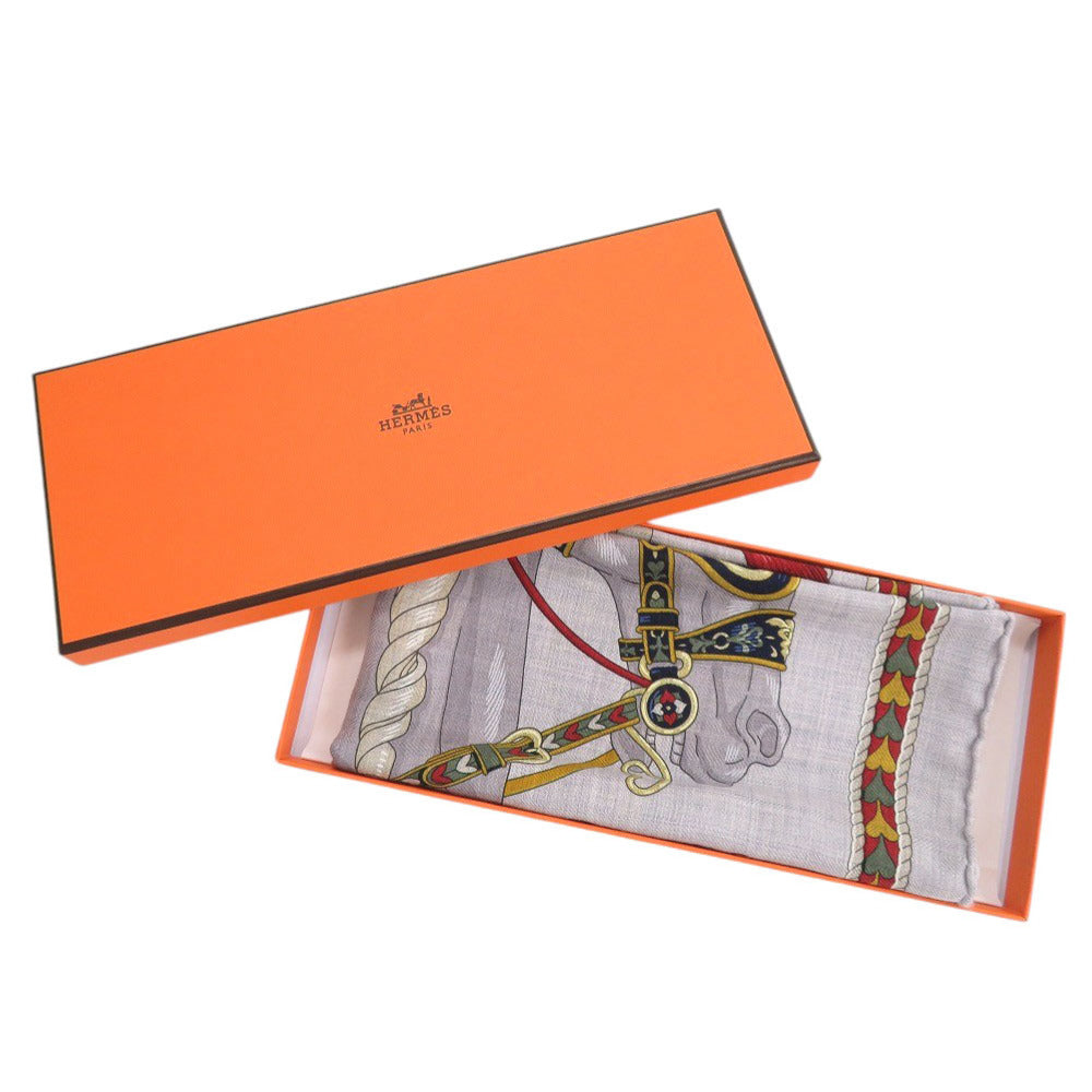 新品同様 エルメス カレ45 ガヴロッシュ アルネ ドゥ クール カシミヤ シルク マルチカラー 0229【中古】HERMES