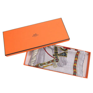 新品同様 エルメス カレ45 ガヴロッシュ アルネ ドゥ クール カシミヤ シルク マルチカラー 0229【中古】HERMES