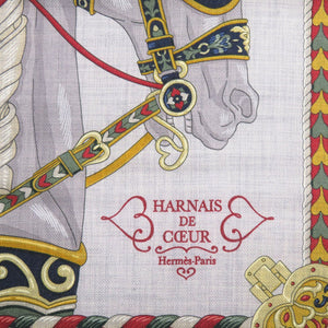 新品同様 エルメス カレ45 ガヴロッシュ アルネ ドゥ クール カシミヤ シルク マルチカラー 0229【中古】HERMES