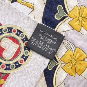 新品同様 エルメス カレ45 ガヴロッシュ アルネ ドゥ クール カシミヤ シルク マルチカラー 0229【中古】HERMES