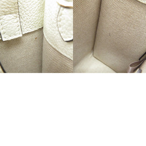 新品同様 ジミーチュウ レザー アイボリー 2WAY ショルダーバッグ ハンドバッグ 0245【中古】JIMMY CHOO