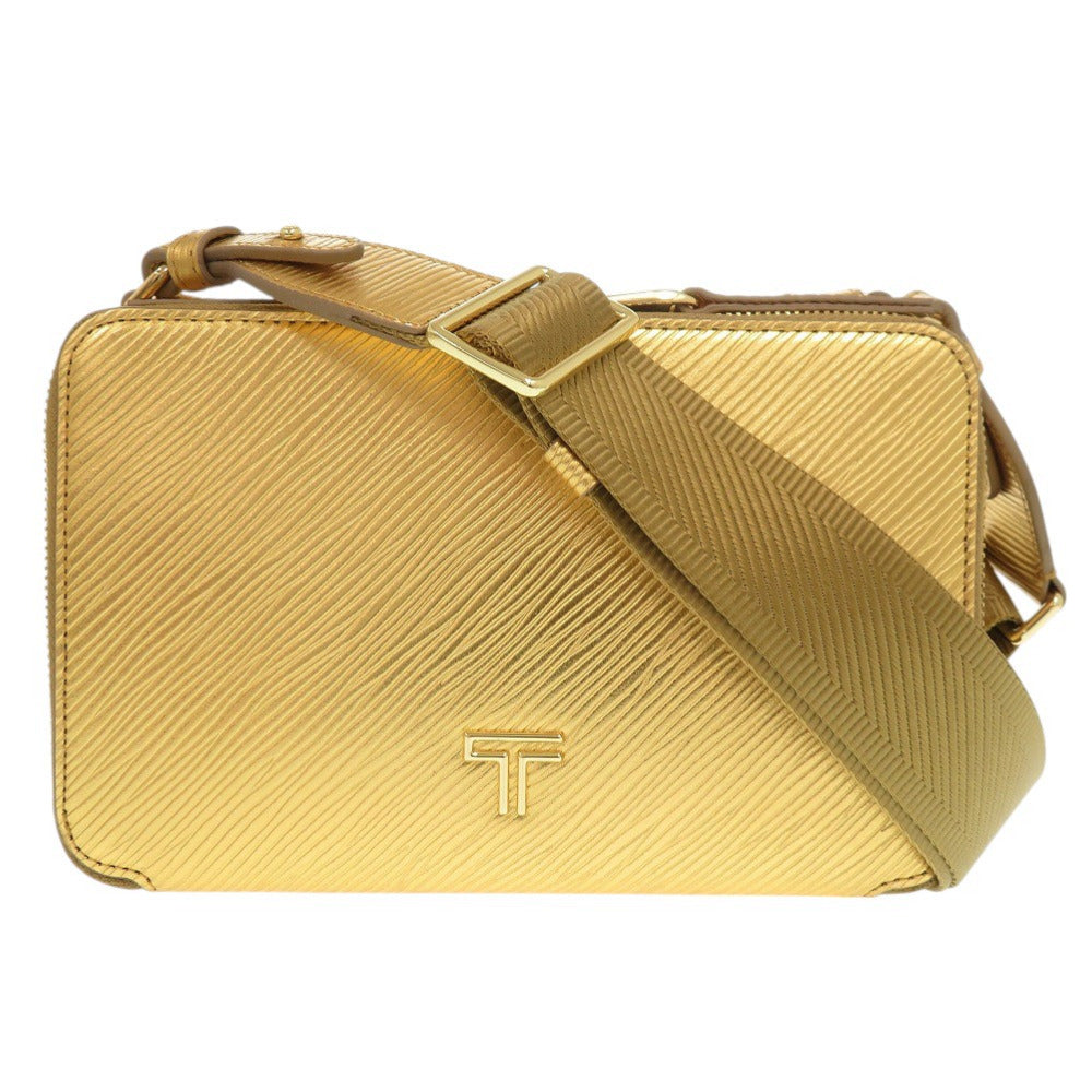 未使用品 トゥミ マイラ クロスボディ レザー ゴールド ショルダーバッグ 0252【中古】TUMI
