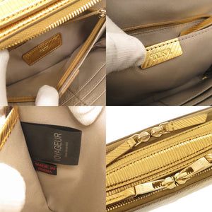 未使用品 トゥミ マイラ クロスボディ レザー ゴールド ショルダーバッグ 0252【中古】TUMI